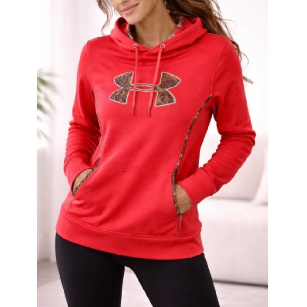 Under Armour Women's Rose Long Sleeve Storm Pullover Hoodie‎ Size M